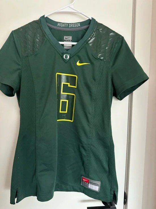 Nike Green Team Authentic Jersey with Gray Trim - Picture 1 of 3